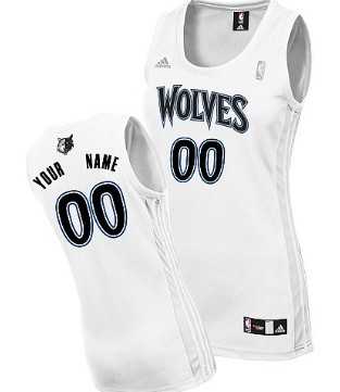 Womens Customized Minnesota Timberwolves White Jersey
